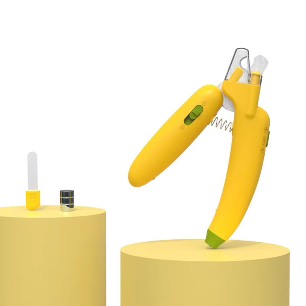 Ergonomic Pet Nail Clipper with LED Light and Safety Guard